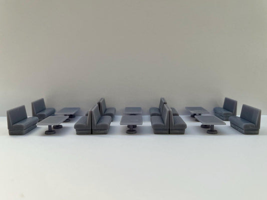 6 SETS Vintage 1960s Fast Food Restaurant Furniture HO Gauge 1/48