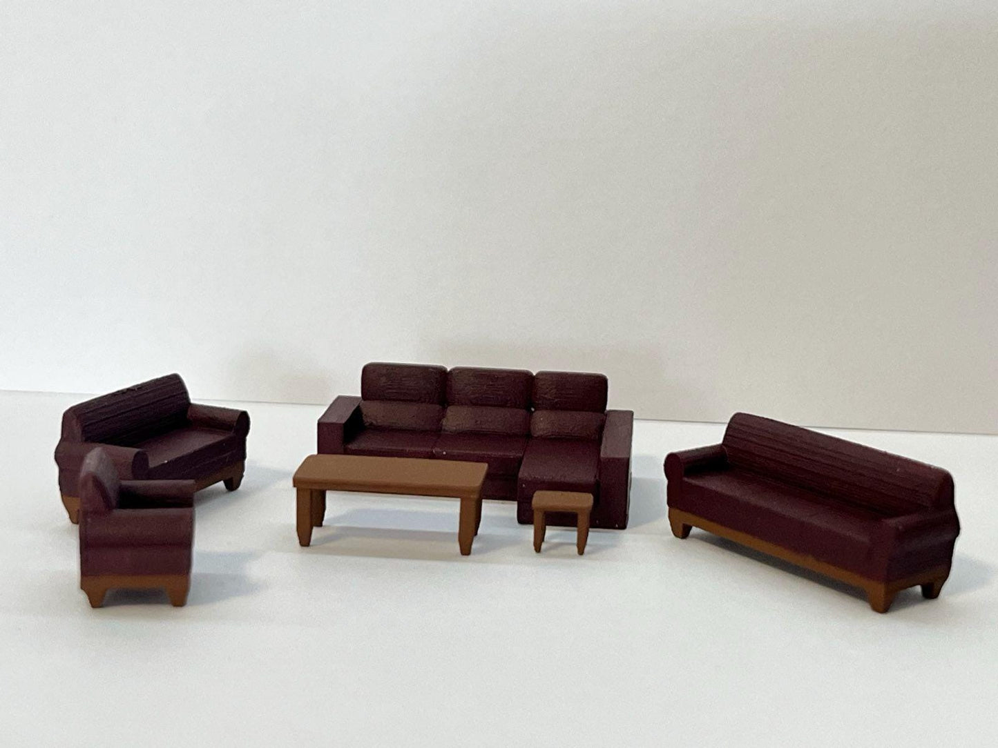 Living Room Furniture Bundle, HO Gauge, 1/87 Scale, Painted