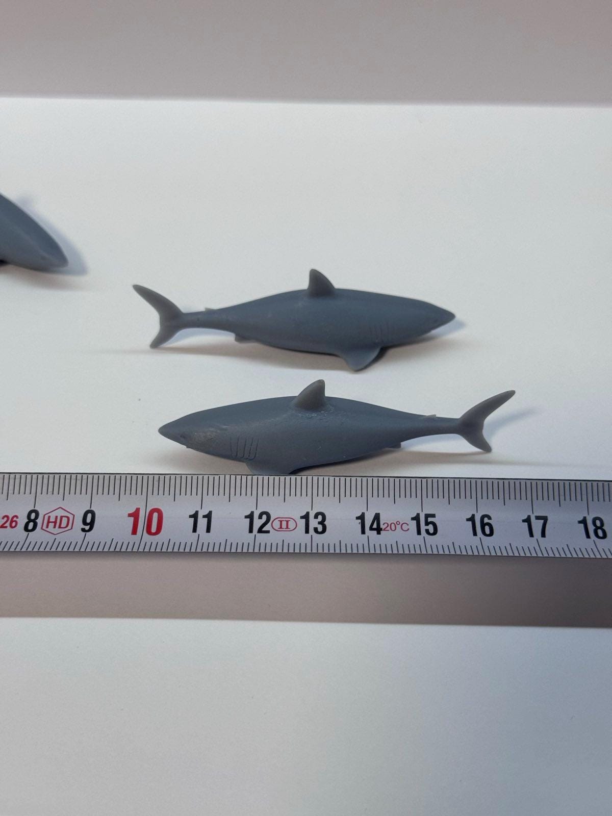 3 PCS SET Great White Shark HO Gauge 1/87 Gray Unpainted