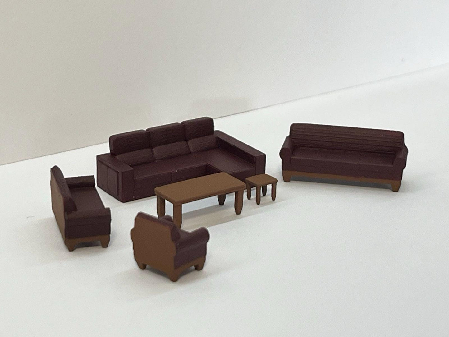 Living Room Furniture Bundle, HO Gauge, 1/87 Scale, Painted