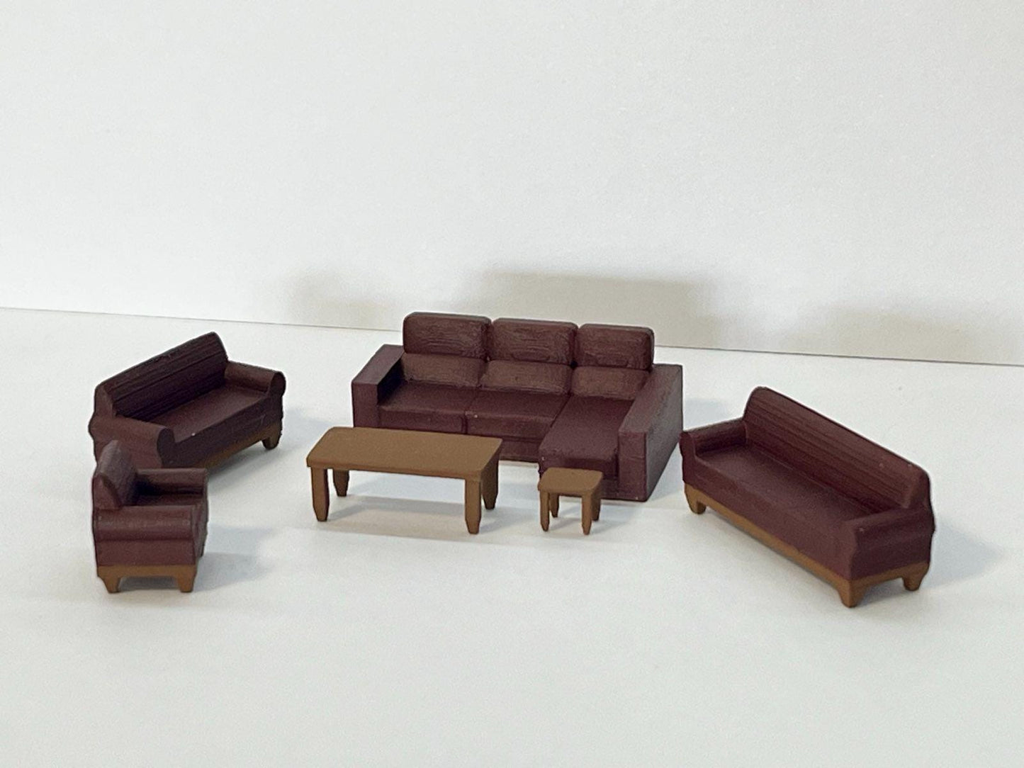 Living Room Furniture Bundle, HO Gauge, 1/87 Scale, Painted